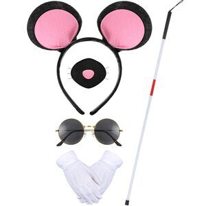 2494 5 Pcs Halloween Mouse Costume Accessoriess Set Folding